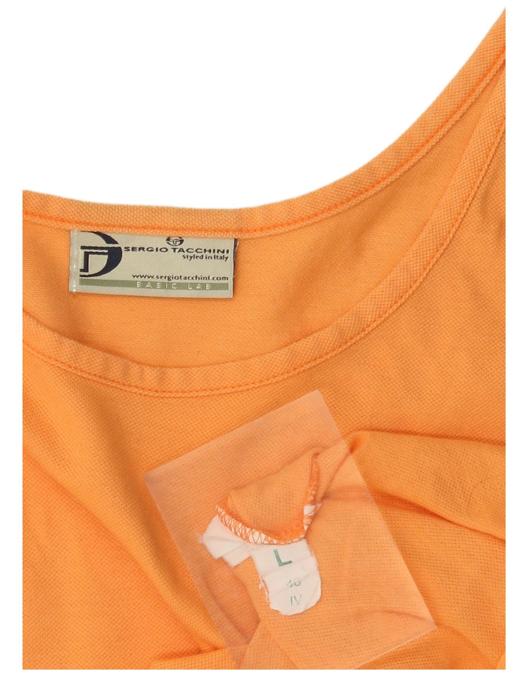 SERGIO TACCHINI Womens Crop Vest Top UK 14 Large Orange