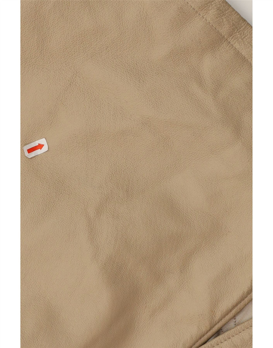 VINTAGE Womens Hooded Leather Coat EU 44 XL Beige Leather Vintage Vintage and Second-Hand Vintage from Messina Hembry 