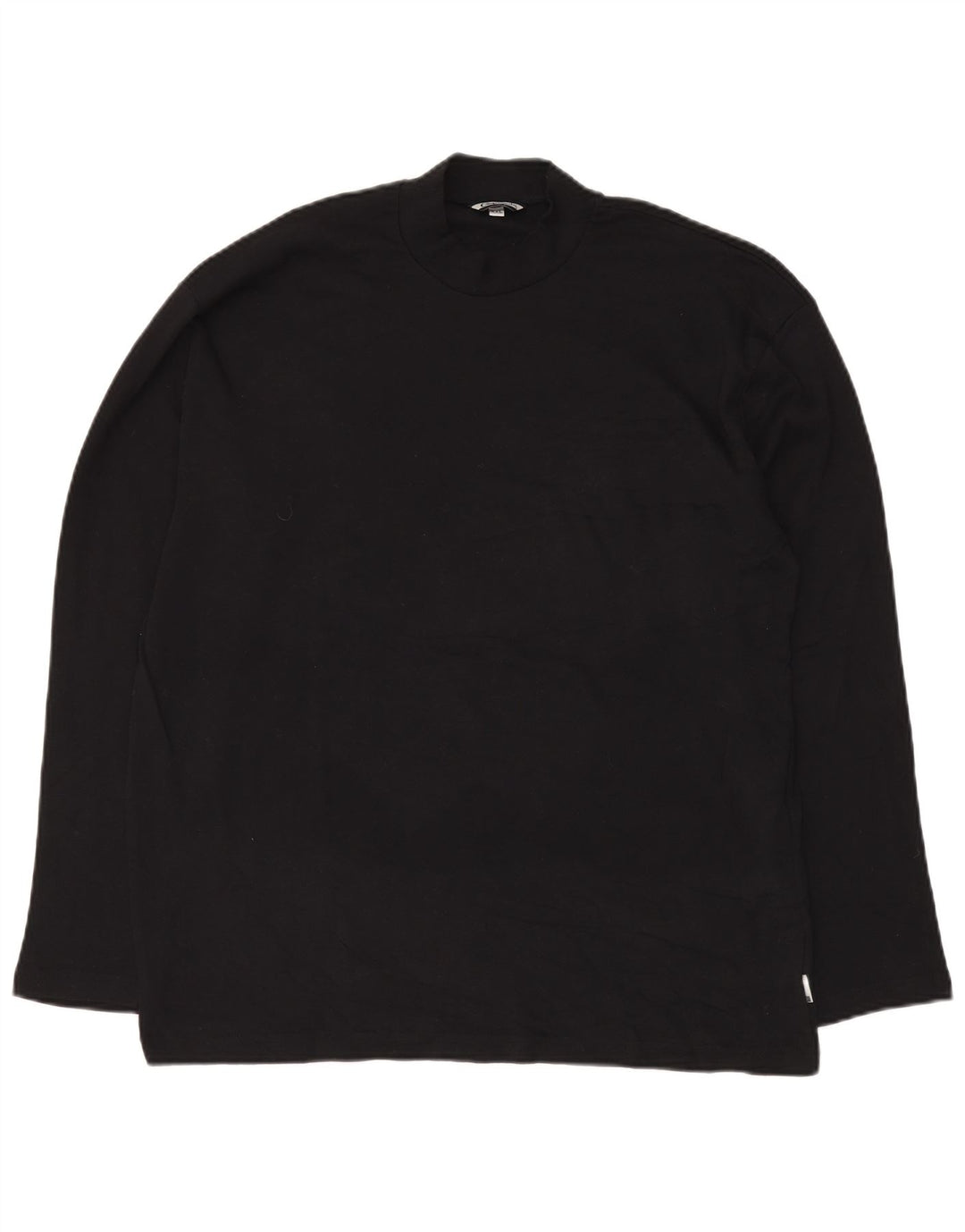 F.LLI CAMPAGNOLO Mens Top Long Sleeve 2XL Black Cotton