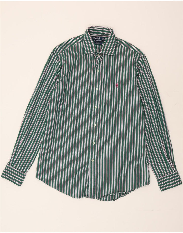 POLO RALPH LAUREN Mens Stanton Custom Fit Shirt Medium Green Striped