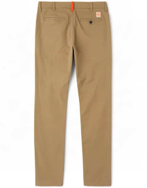Superdry Mens Straight Chino Trousers Medium W32 L30 Beige Cotton