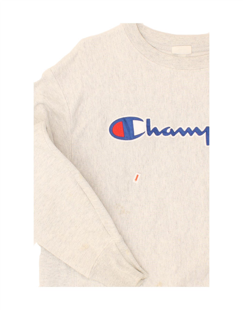 CHAMPION Mens Graphic Sweatshirt Jumper Medium Grey | Vintage Champion | Thrift | Second-Hand Champion | Used Clothing | Messina Hembry 