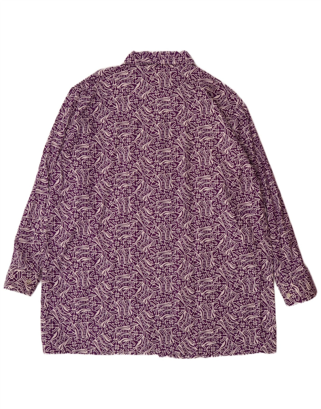 VINTAGE Mens Abstract Pattern Shirt Size 44 XL Purple