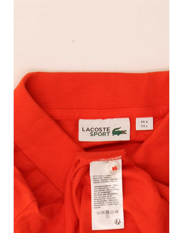 Lacoste Mens Polo Shirt Size 5 Large Orange Cotton