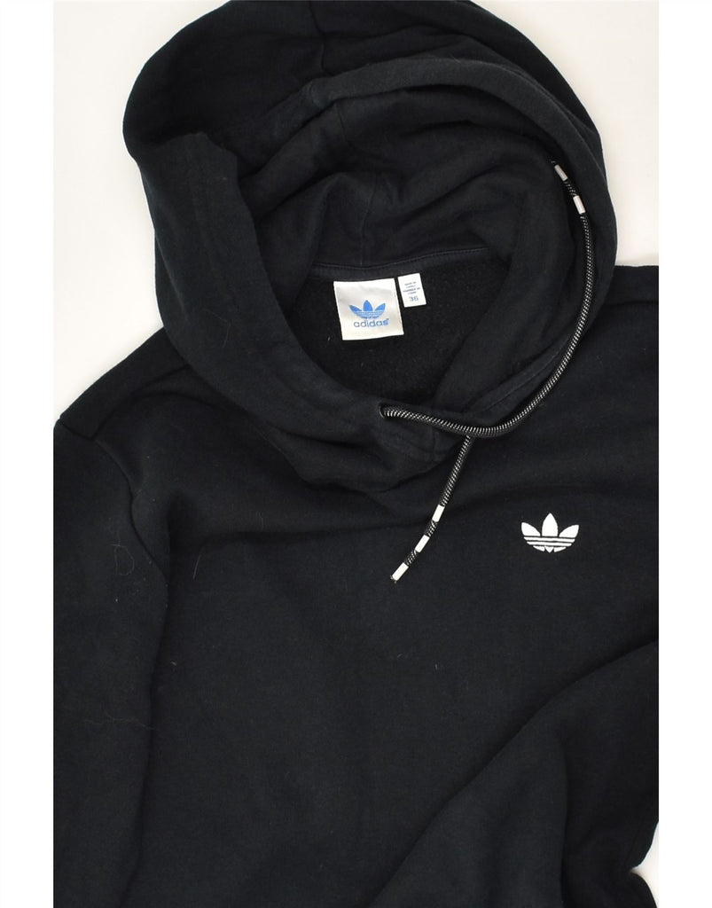 ADIDAS Womens Hoodie Jumper EU 36 Small Black Cotton | Vintage Adidas | Thrift | Second-Hand Adidas | Used Clothing | Messina Hembry 