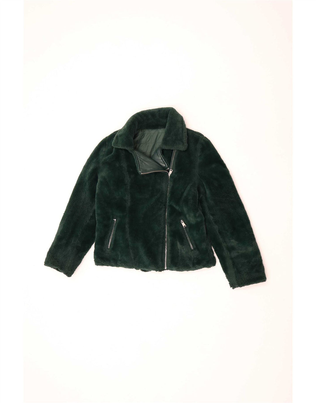 Guess Womens Reversible Padded Jacket UK 10 Small Green Polyurethane