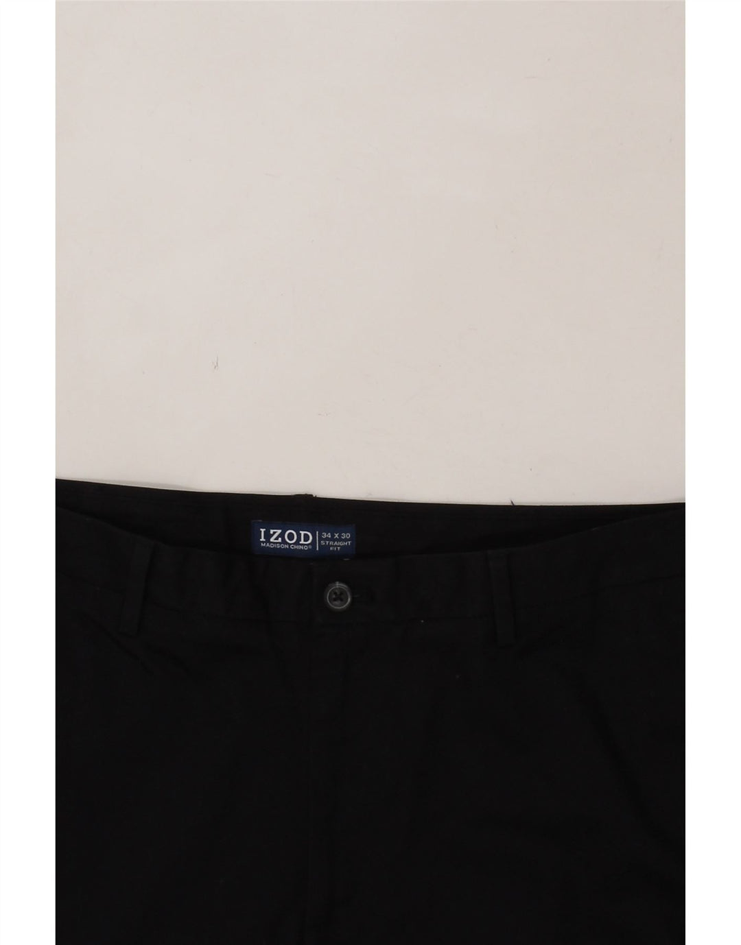 IZOD Mens Straight Suit Trousers W34 L30 Navy Blue Cotton Vintage Izod and Second-Hand Izod from Messina Hembry 