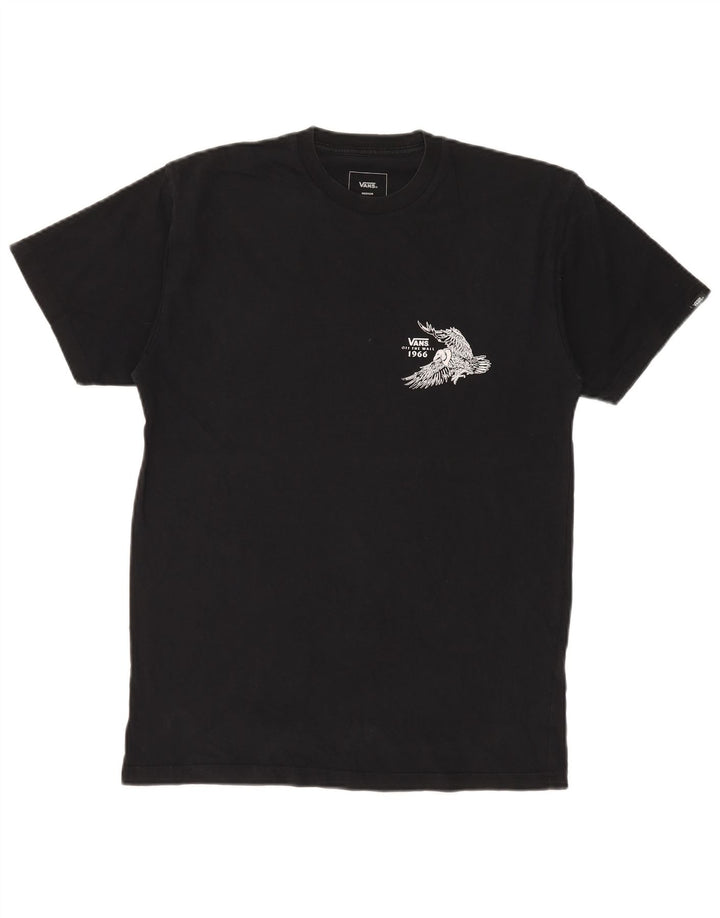 VANS Mens Classic Fit Graphic T-Shirt Top Medium Black Cotton