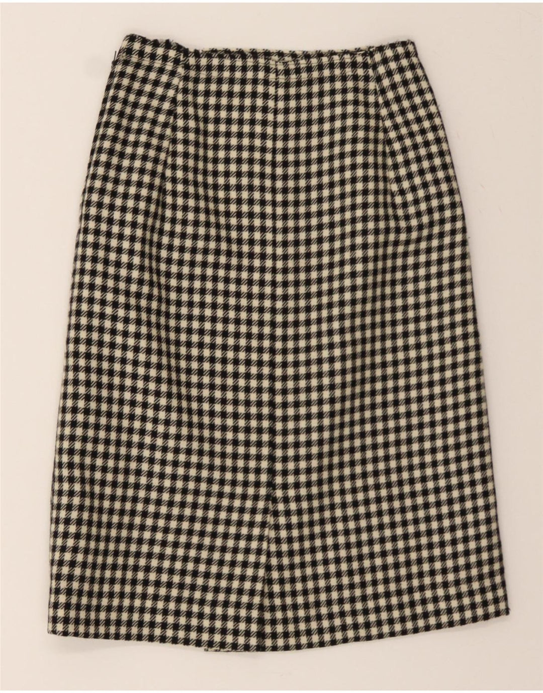 VINTAGE Womens Straight Skirt W26 Small Black Houndstooth Vintage Vintage and Second-Hand Vintage from Messina Hembry 