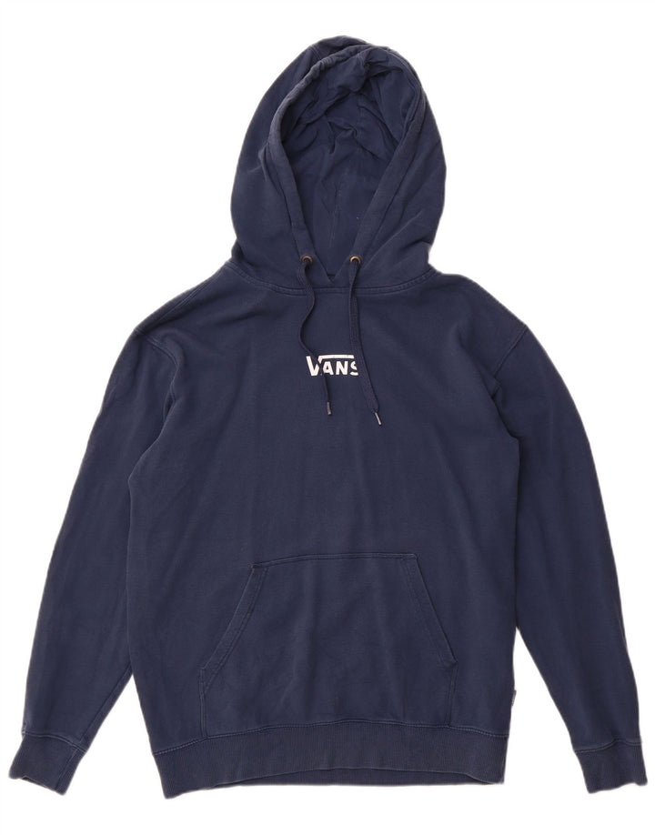 Vans Mens Graphic Hoodie Jumper Small Navy Blue Cotton