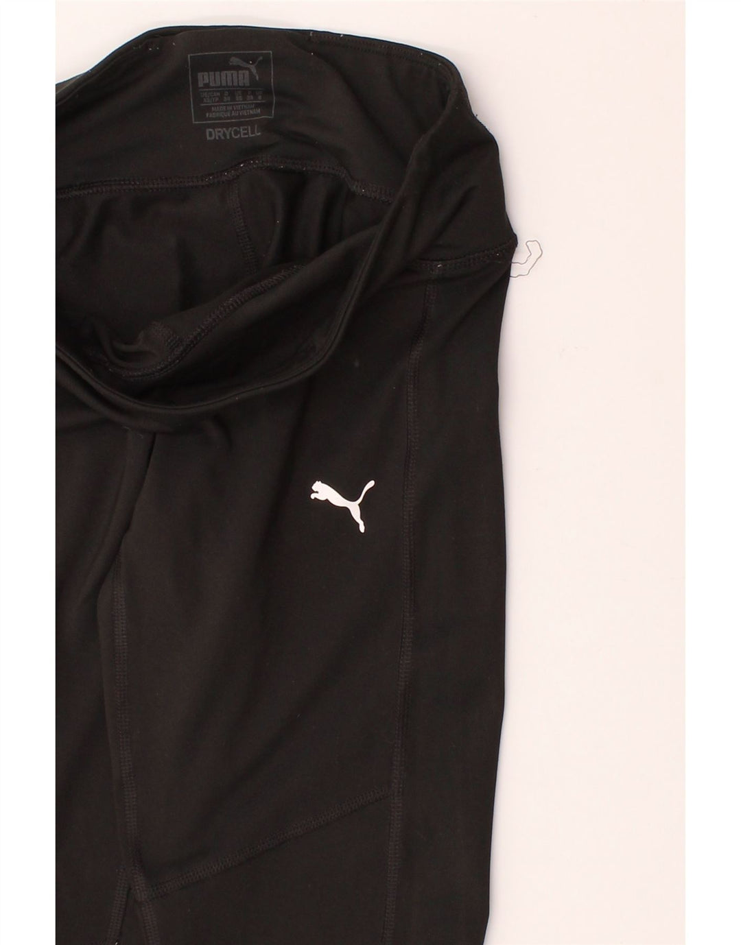 PUMA Womens Leggings UK 8 Small Black Vintage Puma and Second-Hand Puma from Messina Hembry 