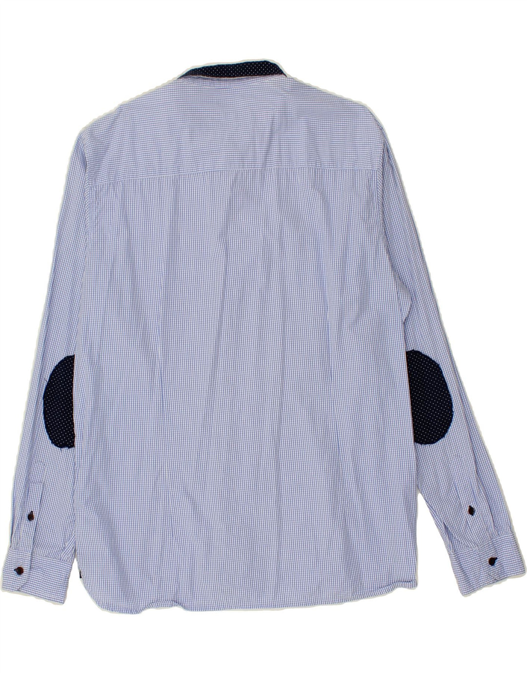 RIFLE Mens Shirt Large Blue Gingham Cotton Vintage Rifle and Second-Hand Rifle from Messina Hembry 