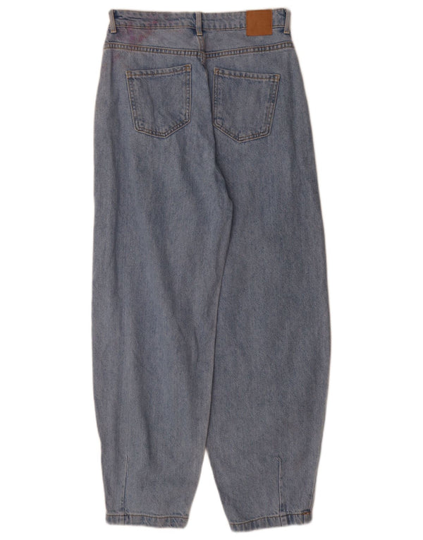 Zara Womens Balloon High Waist Jeans EU 34 2XS W24 L29 Blue Cotton