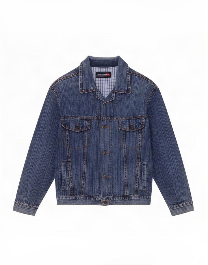 Vintage Mens Denim Jacket UK 38 Medium Blue