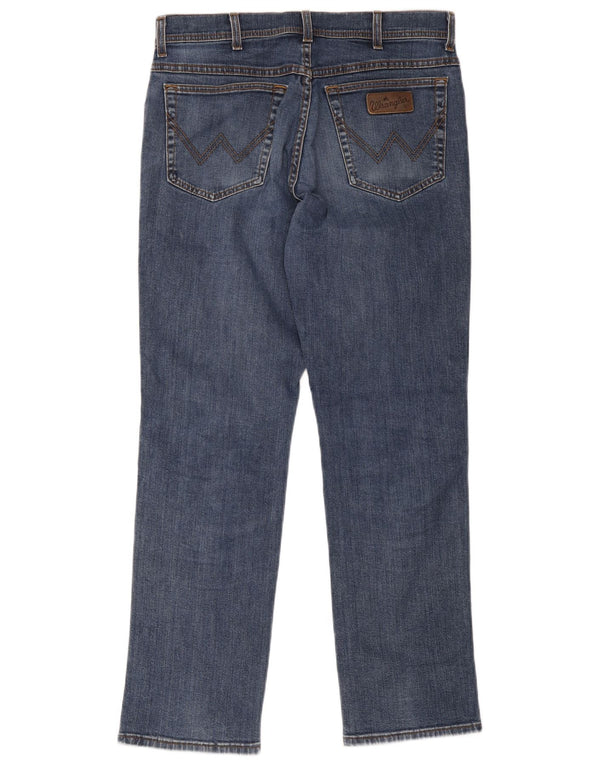 Wrangler Mens Texas Stretch Straight Jeans W34 L34 Blue Cotton