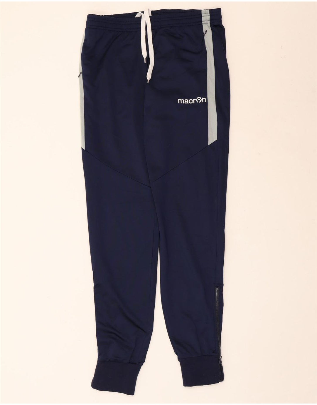 Macron Mens Tracksuit Trousers Joggers Large  Navy Blue Polyester