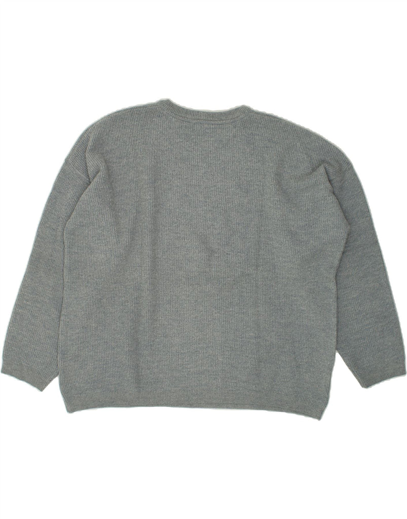 LACOSTE Mens Crew Neck Jumper Sweater Size 7 2XL Grey Wool | Vintage Lacoste | Thrift | Second-Hand Lacoste | Used Clothing | Messina Hembry 