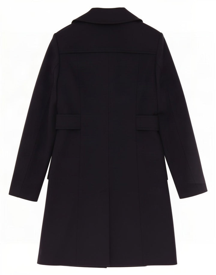 Hugo Boss Womens Overcoat US 4 Small Navy Blue Wool