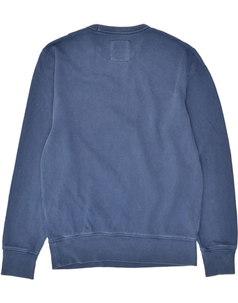 GAP Mens Graphic Sweatshirt Jumper Small Blue Cotton | Vintage Gap | Thrift | Second-Hand Gap | Used Clothing | Messina Hembry 