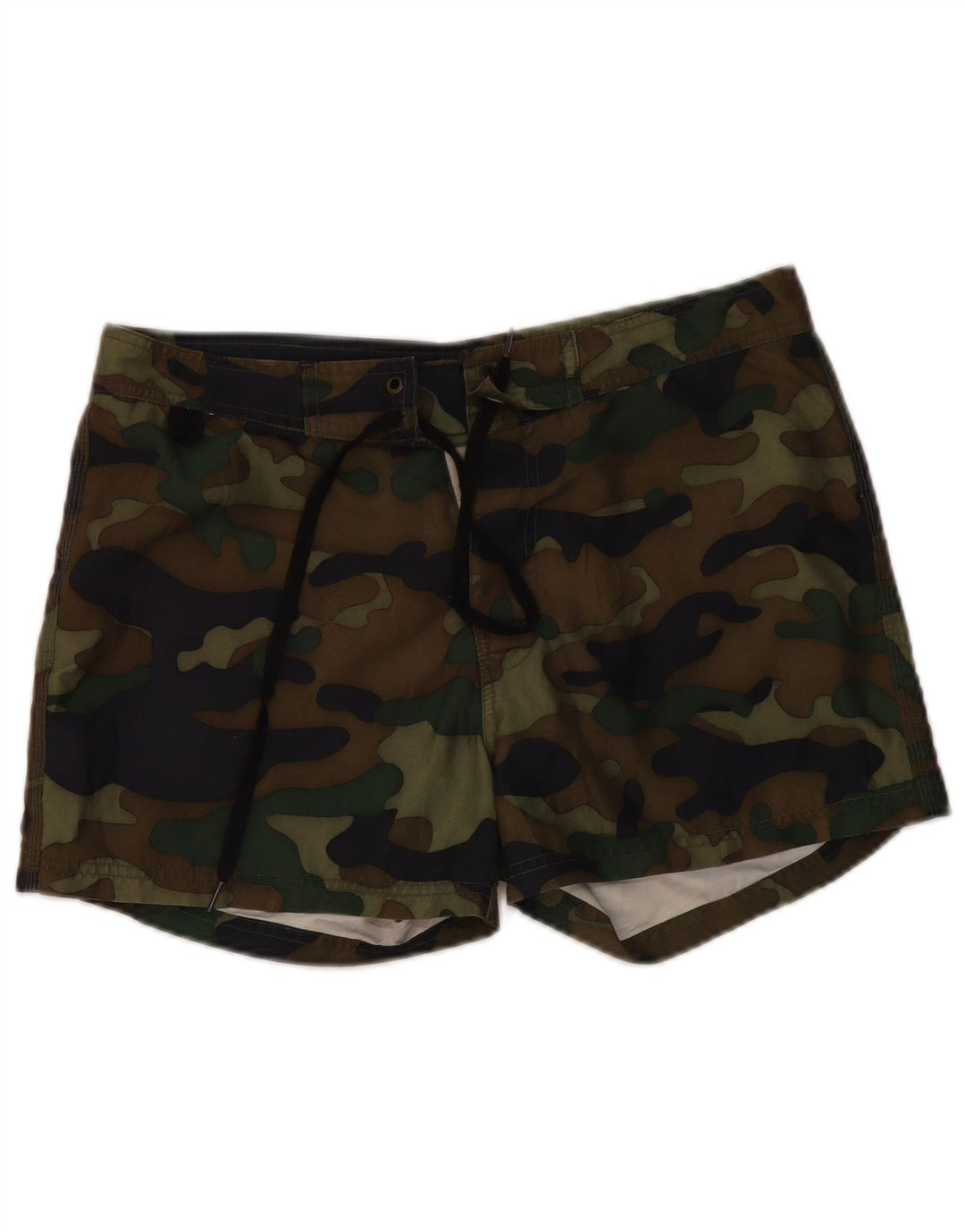 Sundek Mens Swimming Shorts Medium  Khaki Camouflage Polyester