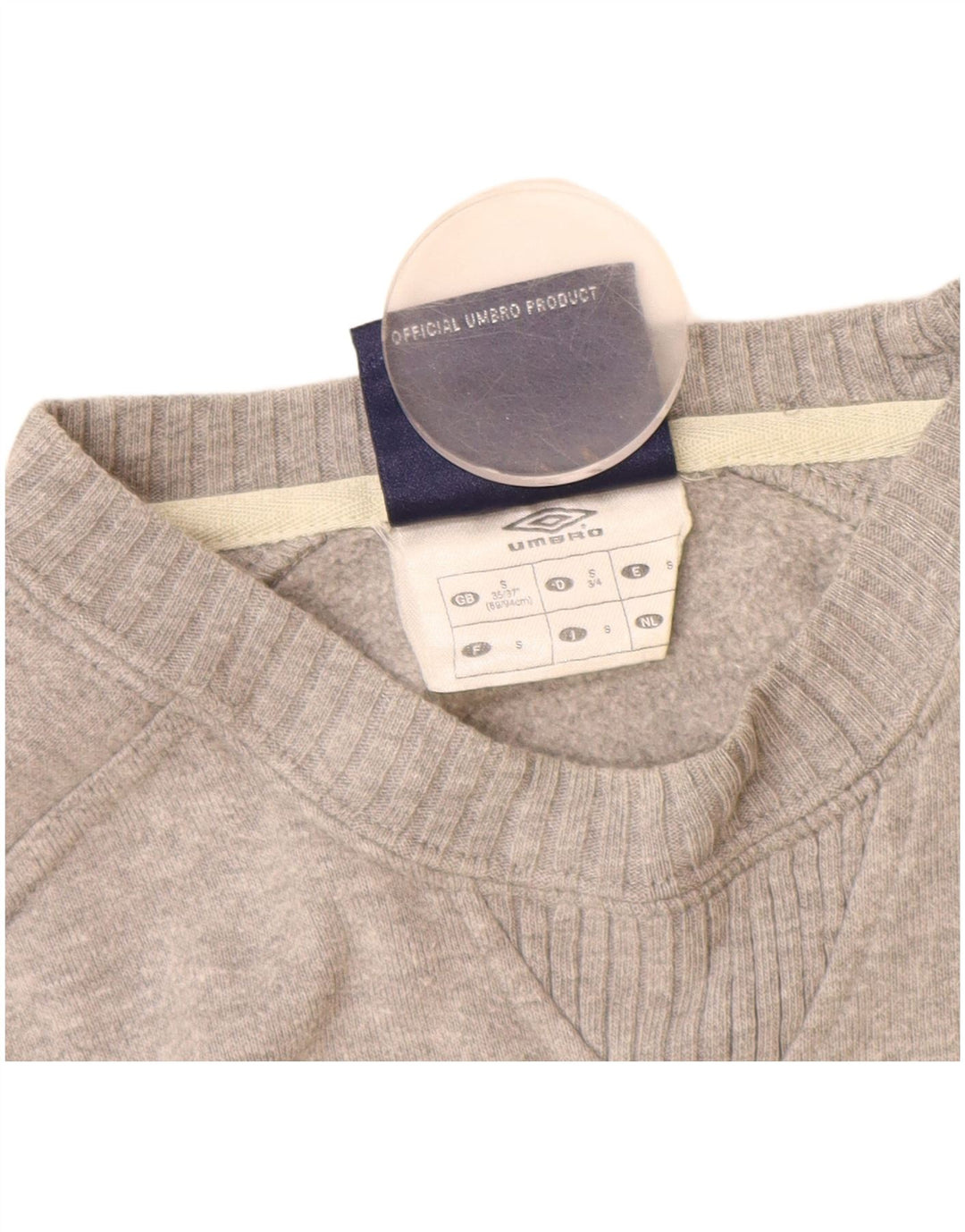 Umbro Mens Sweatshirt Jumper UK 35/37 Small Grey Cotton