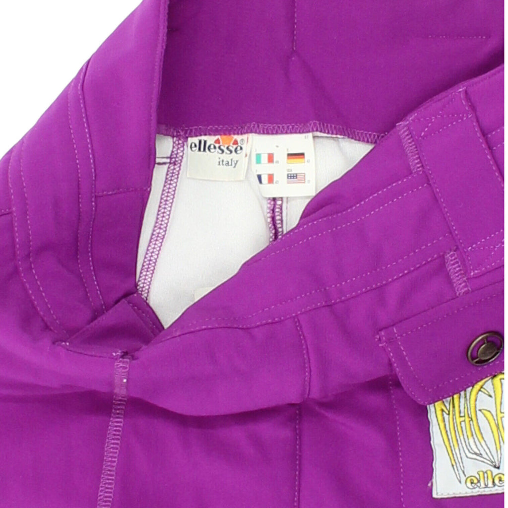 Ellesse Womens Purple Stirrup Ski Trousers | Vintage Winter Snow Pants Skiing | Vintage Messina Hembry | Thrift | Second-Hand Messina Hembry | Used Clothing | Messina Hembry 