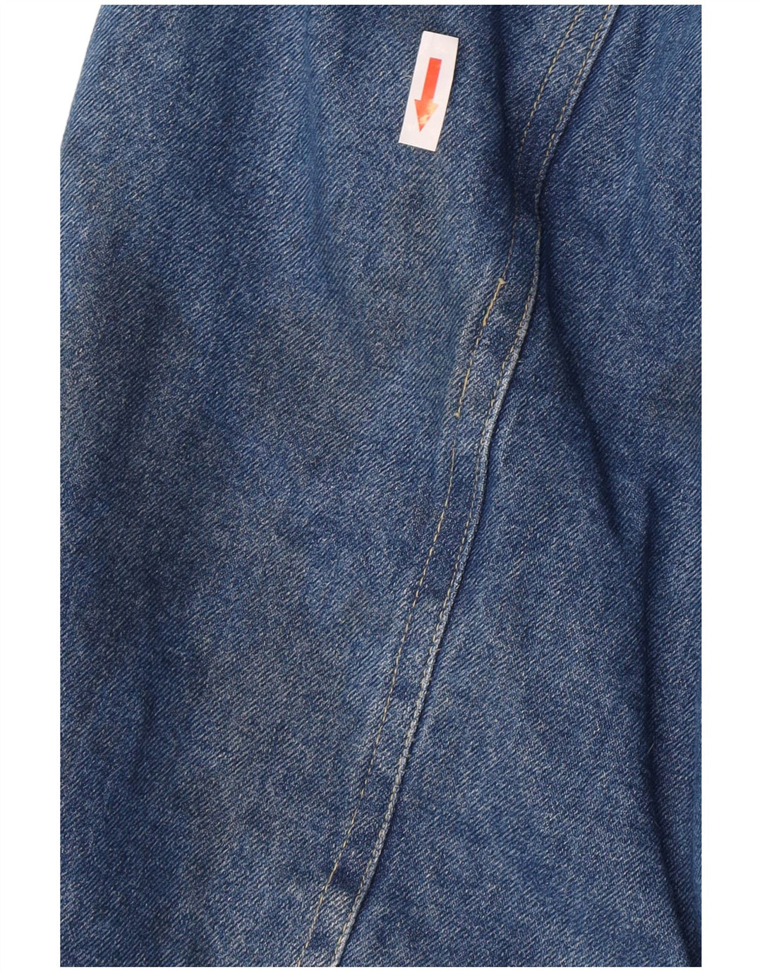 Vintage Mens Sherpa Denim Jacket UK 38 Medium Blue Cotton