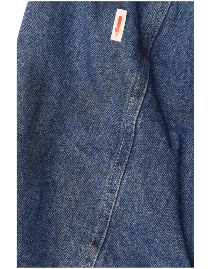Vintage Mens Sherpa Denim Jacket UK 38 Medium Blue Cotton
