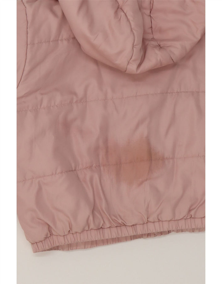 FILA Womens Crop Hooded Padded Jacket UK 16 Large Pink Polyester Vintage Fila and Second-Hand Fila from Messina Hembry 