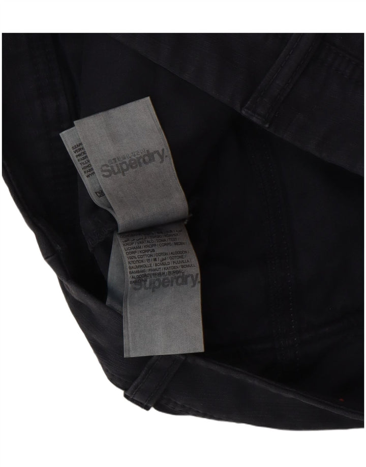 Superdry Womens Cargo Shorts XS W28  Black Cotton