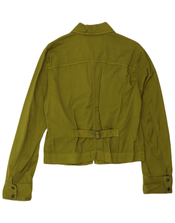 Gigli Womens Bomber Jacket IT 44 Medium Green Cotton