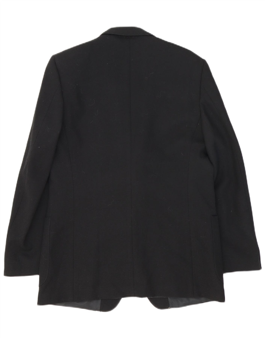 Vintage Mens 2 Button Blazer Jacket UK 38 Medium Black Virgin Wool