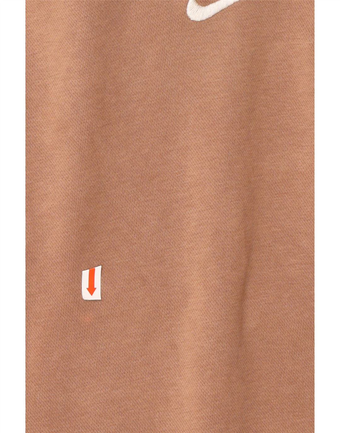 NIKE Womens Oversized Hoodie Jumper UK 10 Small Brown Cotton