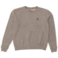 Fila Womens Oversized Sweatshirt Jumper UK 10 Small Grey Cotton