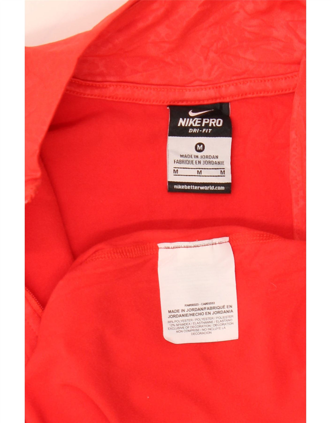 NIKE Womens Dri Fit Zip Neck Pullover Tracksuit Top UK 12 Medium Red