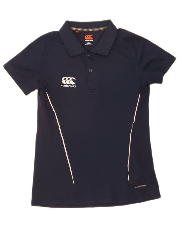Canterbury Womens Polo Shirt UK 8 Small Navy Blue Polyester