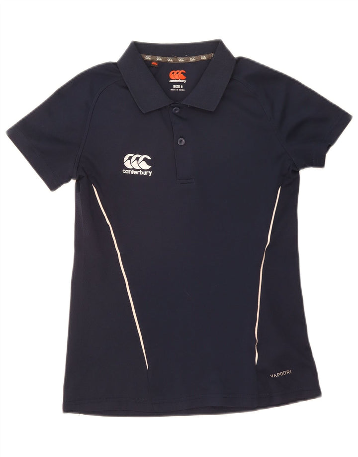 Canterbury Womens Polo Shirt UK 8 Small Navy Blue Polyester