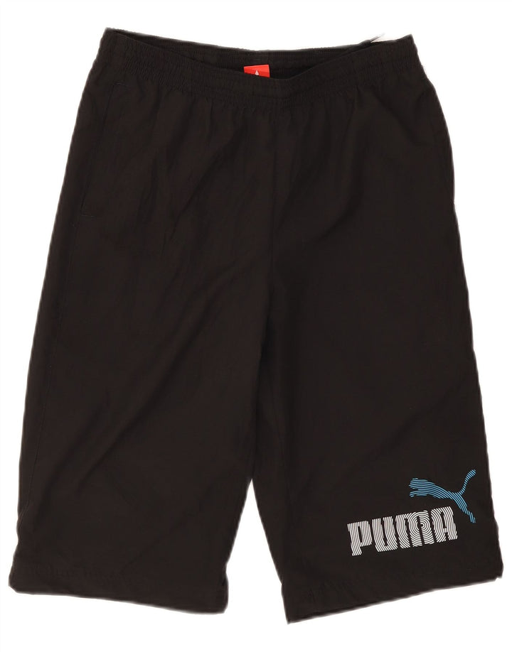 Puma Boys Graphic Sport Shorts 13-14 Years Black Polyester