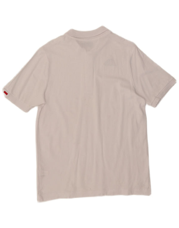 Kappa Mens Polo Shirt Medium White Cotton