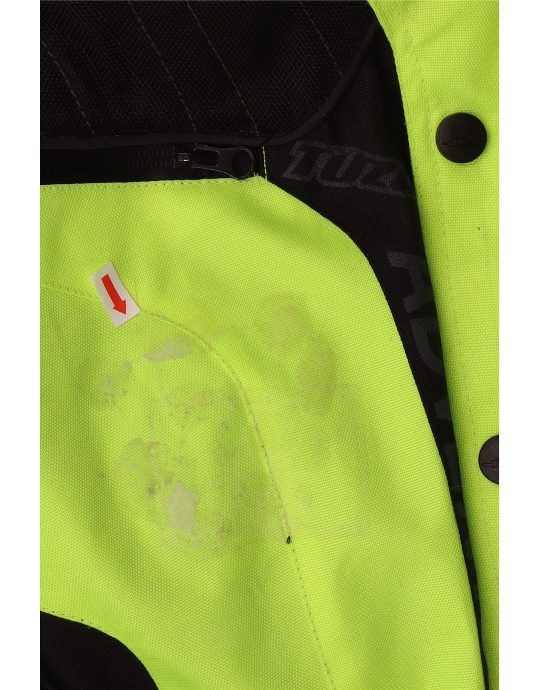 VINTAGE Mens Graphic Moto Racer Bomber Jacket UK 44 2XL Green Colourblock