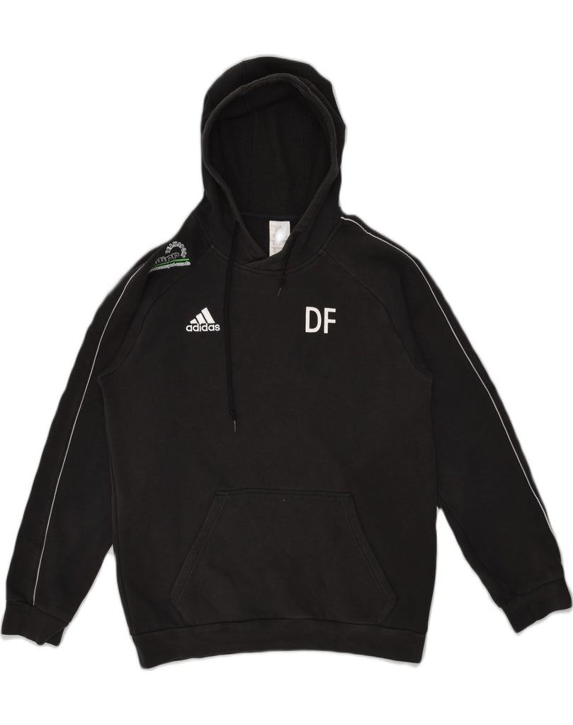 ADIDAS Mens Hoodie Jumper Medium Black Cotton | Vintage Adidas | Thrift | Second-Hand Adidas | Used Clothing | Messina Hembry 