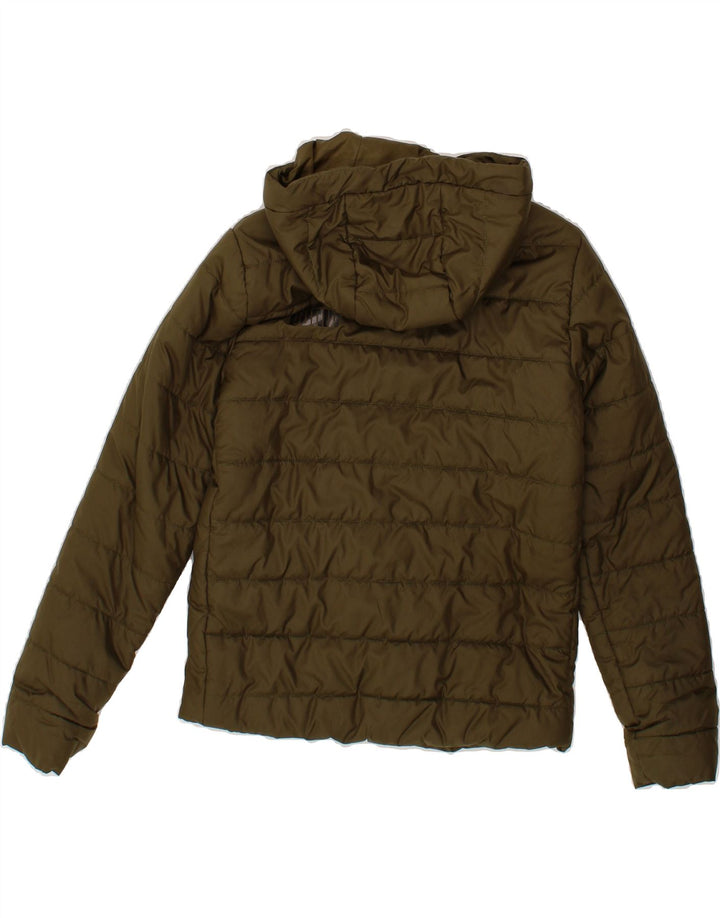 PUMA Girls Graphic Hooded Padded Jacket 11-12 Years  Khaki Vintage Puma and Second-Hand Puma from Messina Hembry 