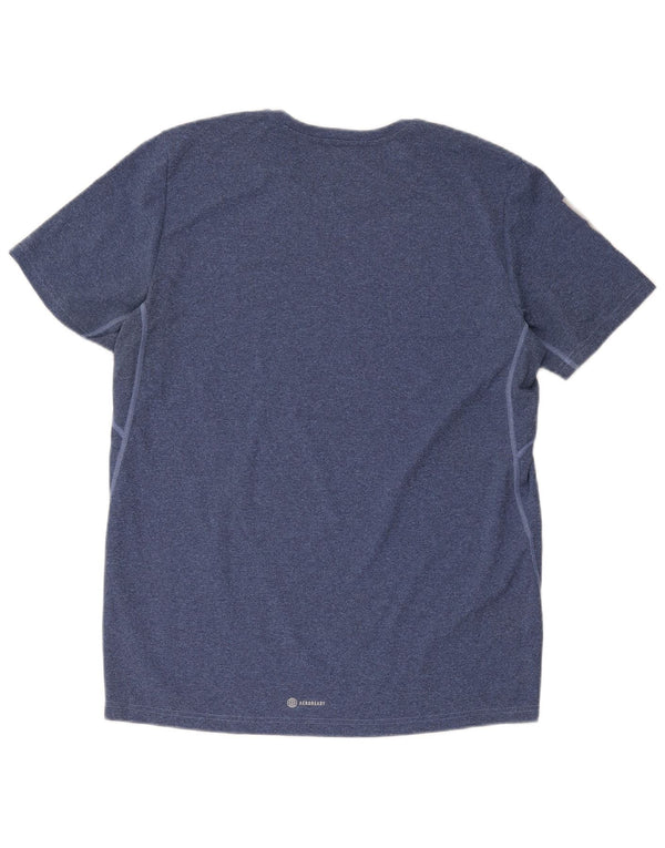 Adidas Mens Aeroready Regular Fit T-Shirt Top Large Blue