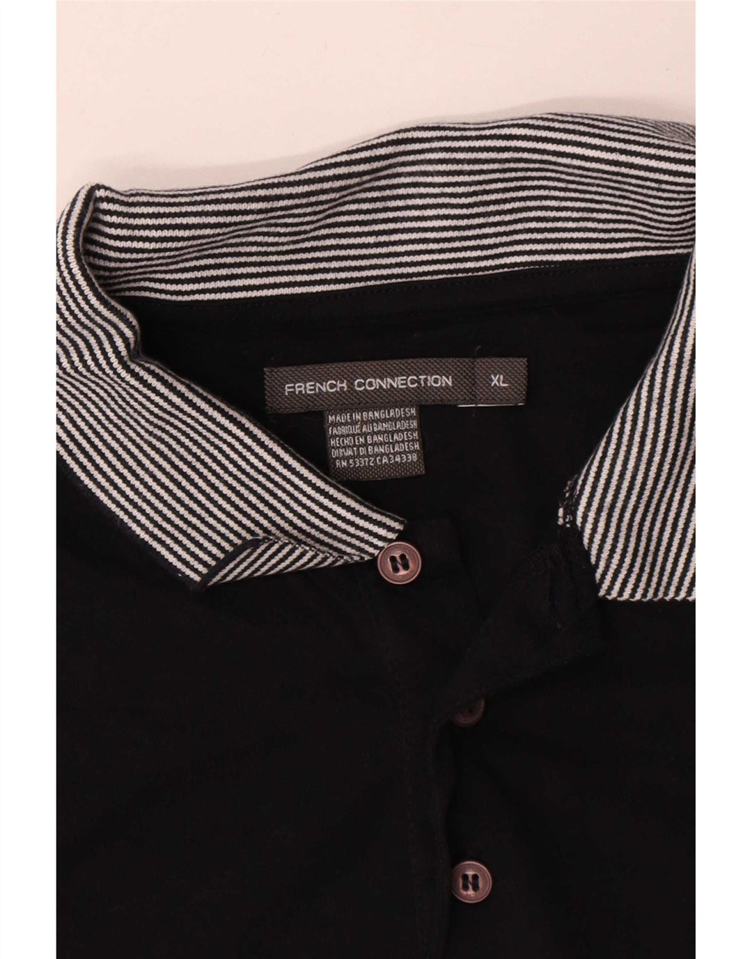 French Connection Mens Polo Shirt XL Navy Blue Cotton