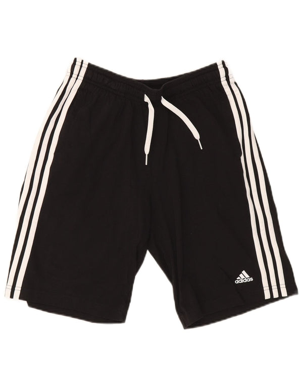 ADIDAS Boys Sport Shorts 13-14 Years  Black Cotton