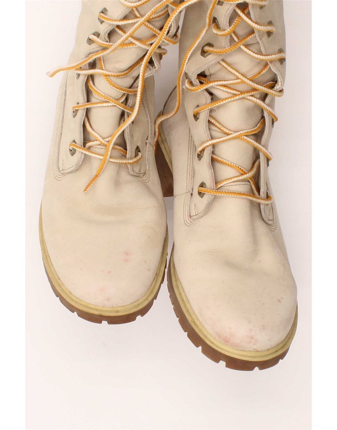 Timberland Womens Leather Knee High Boots UK Size 6 Beige Leather