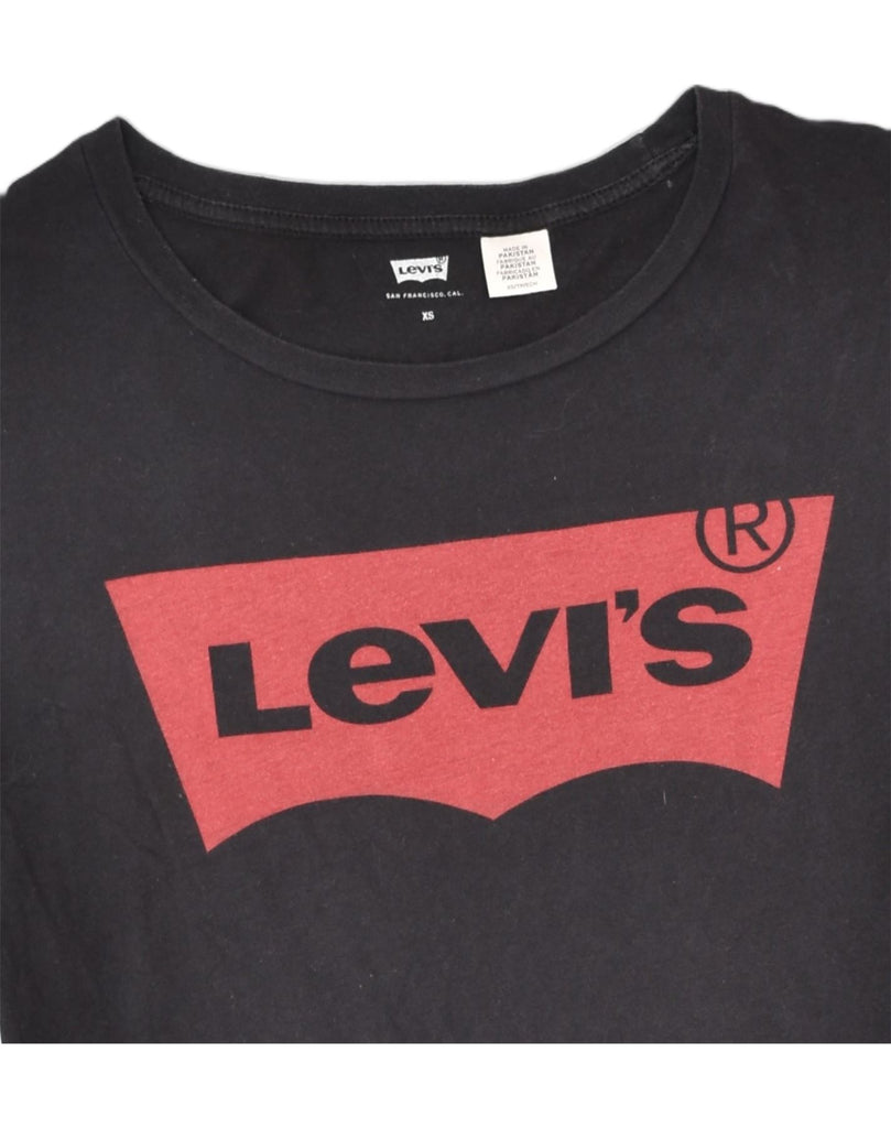 LEVI'S Mens Graphic T-Shirt Top XS Black Cotton | Vintage | Thrift | Second-Hand | Used Clothing | Messina Hembry 