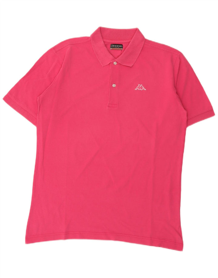 KAPPA Mens Polo Shirt Medium Pink Cotton