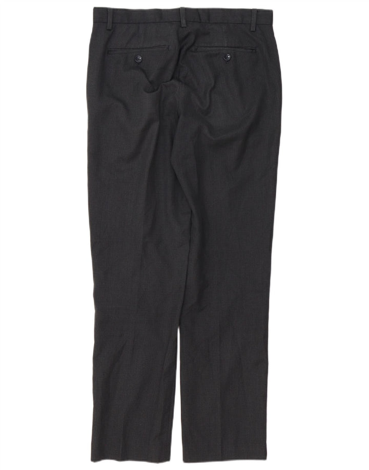 Calvin Klein Mens Straight Chino Trousers W29 L30 Black Polyester