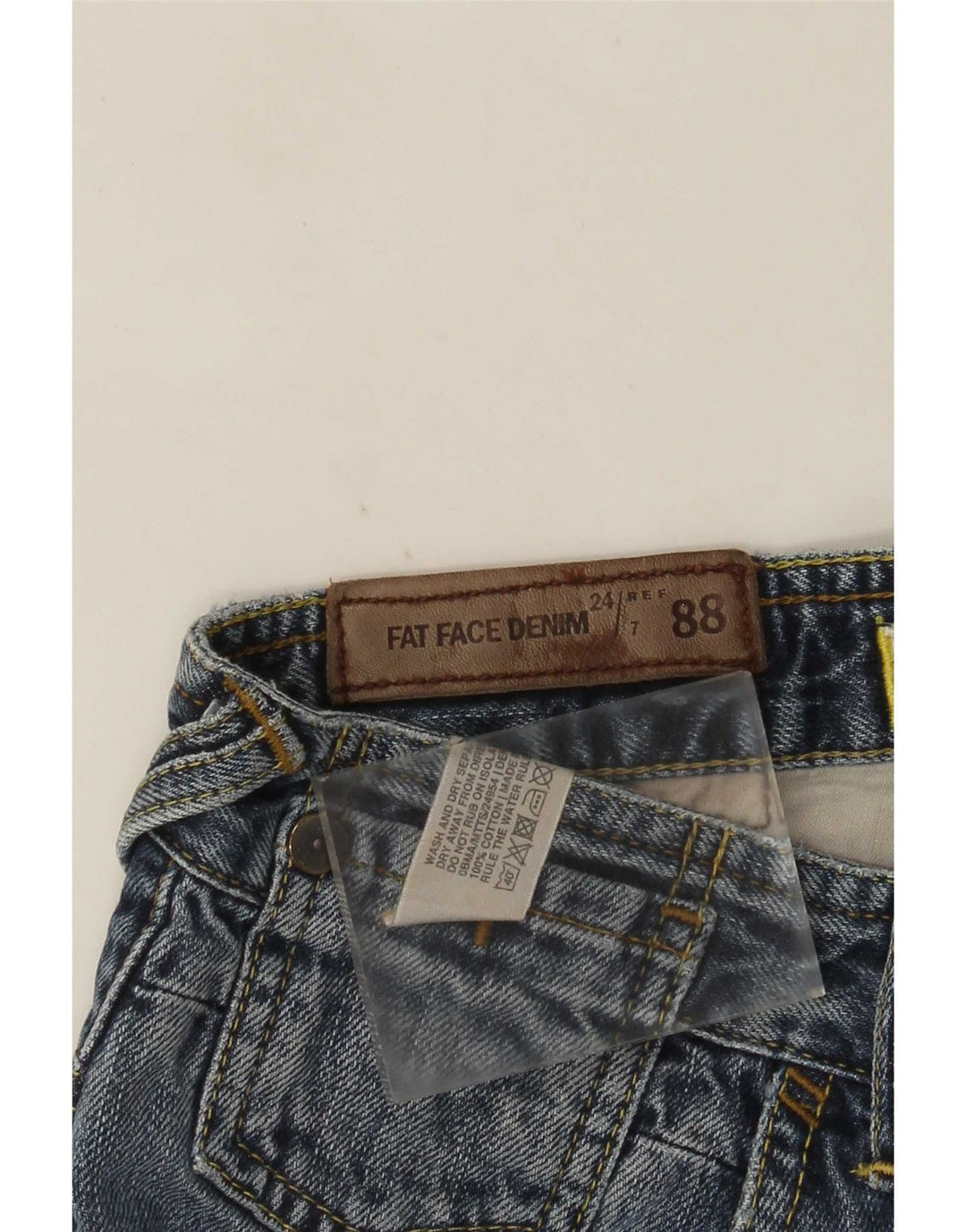 Fat Face Mens Wide Leg Jeans W30 L29 Blue Cotton